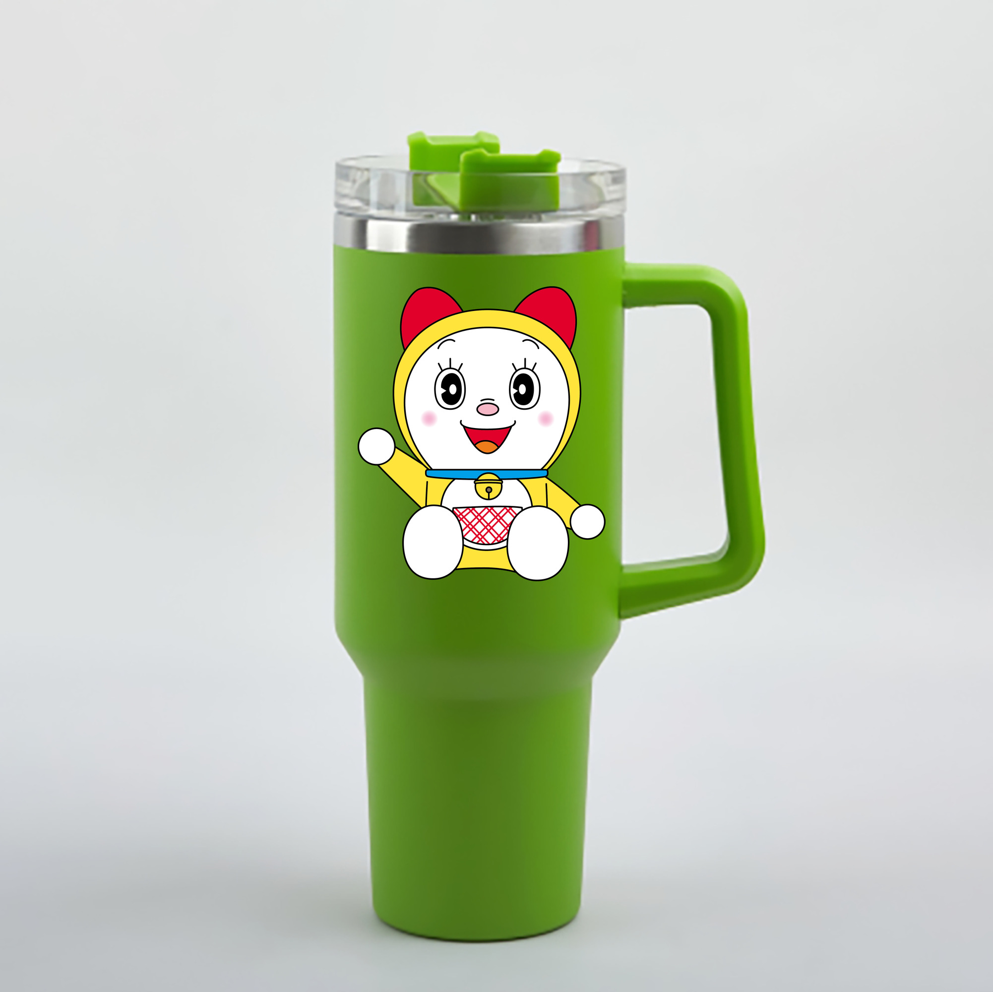 （画像用） ドラえもん ドラミ Doraemon Dorami 1200mL車用タンブラー - クリスタルステッカー（プラスチックストロー付き）